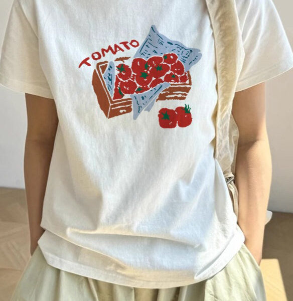 Cotton Printed Loose Casual T?shirt